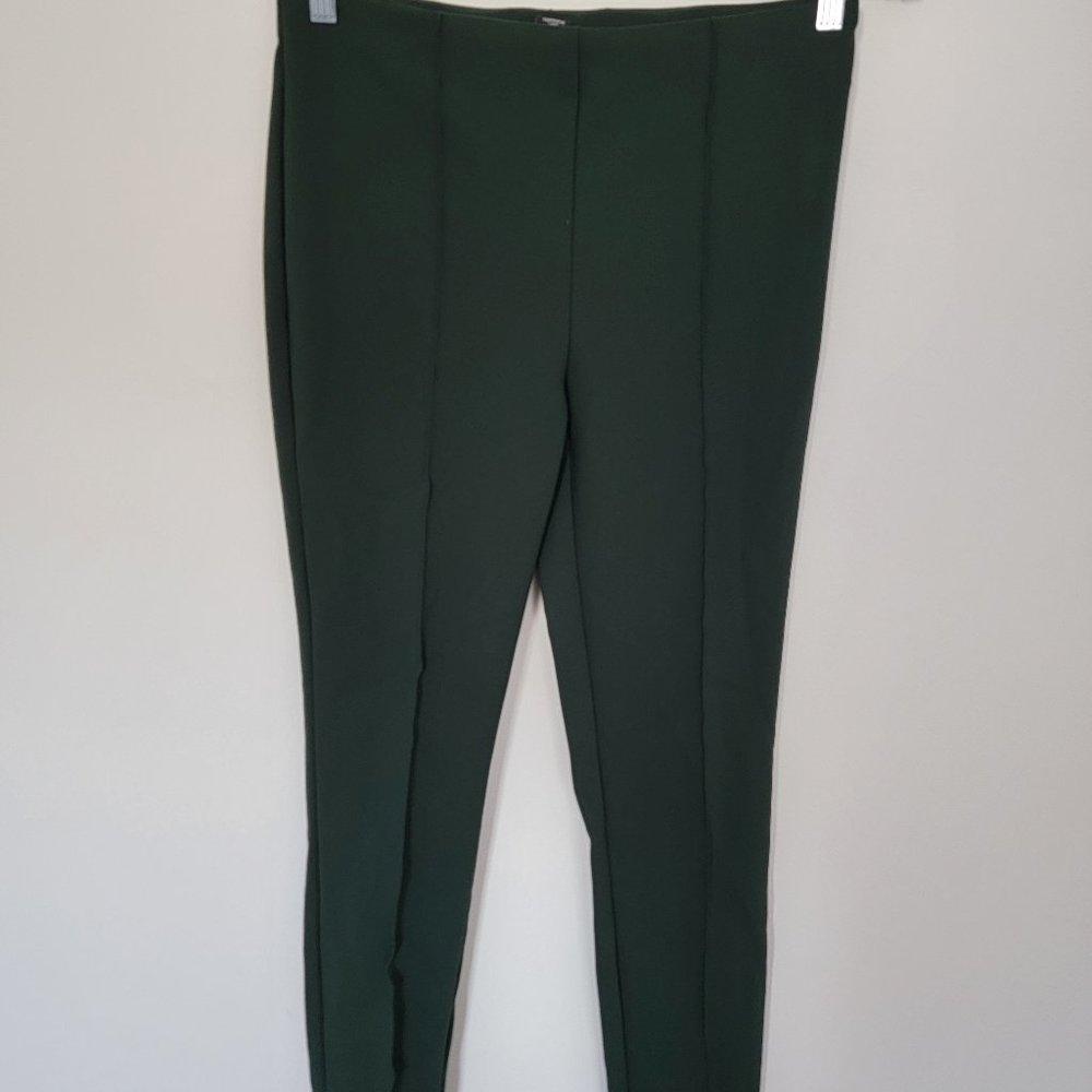 Green Pintuck Leggings
